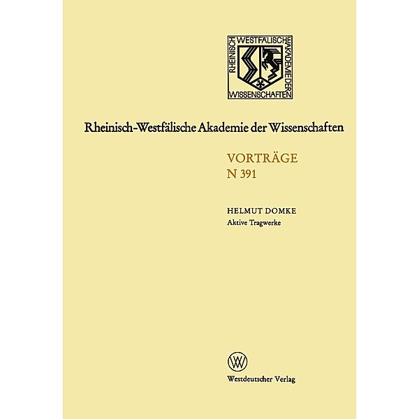 Rheinisch-Westfälische Akademie der Wissenschaften / Rheinisch-Westfälische Akademie der Wissenschaften Bd.391, Helmut Domke