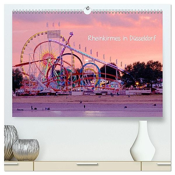 Rheinkirmes in Düsseldorf (hochwertiger Premium Wandkalender 2024 DIN A2 quer), Kunstdruck in Hochglanz, Eike Winter