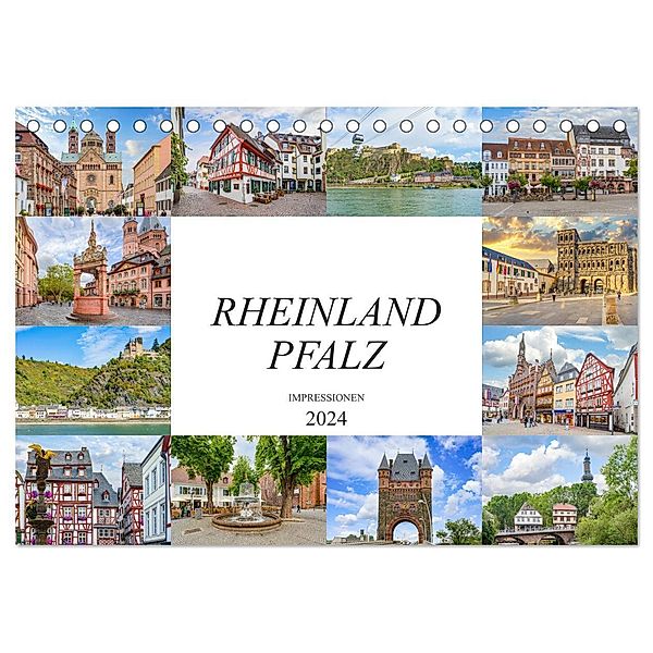 Rheinland Pfalz Impressionen (Tischkalender 2024 DIN A5 quer), CALVENDO Monatskalender, Dirk Meutzner