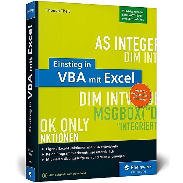 Rheinwerk Computing / Einstieg in VBA mit Excel, Thomas Theis