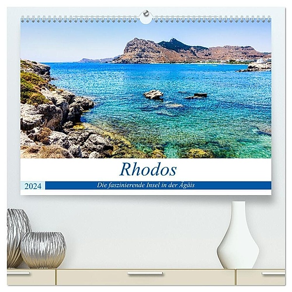 Rhodos - Die faszinierende Insel in der Ägäis (hochwertiger Premium Wandkalender 2024 DIN A2 quer), Kunstdruck in Hochglanz, Solveig Rogalski