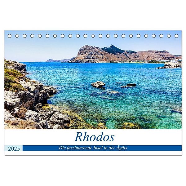 Rhodos - Die faszinierende Insel in der Ägäis (Tischkalender 2025 DIN A5 quer), CALVENDO Monatskalender, Calvendo, Solveig Rogalski