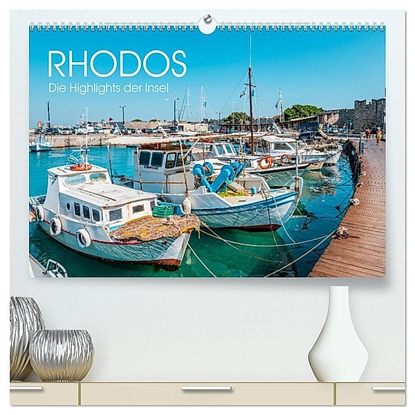 Rhodos - Die Highlights der Insel (hochwertiger Premium Wandkalender 2024 DIN A2 quer), Kunstdruck in Hochglanz, Thomas / Jastram, Elisabeth Jastram