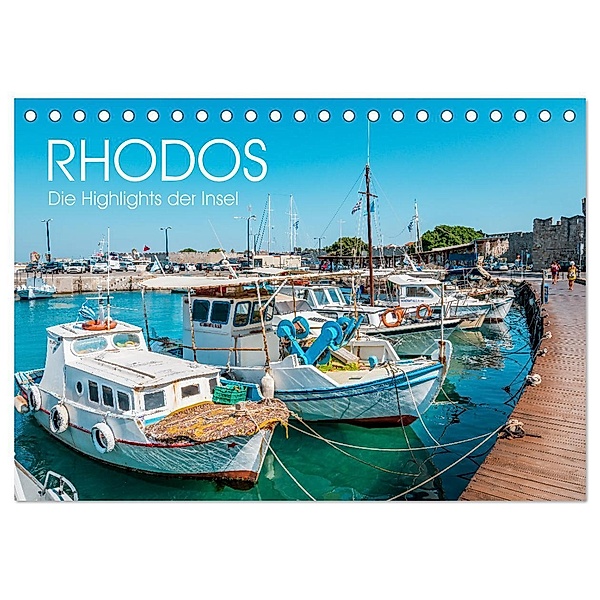 Rhodos - Die Highlights der Insel (Tischkalender 2024 DIN A5 quer), CALVENDO Monatskalender, Thomas / Jastram, Elisabeth Jastram