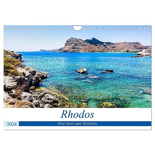Rhodos - eine Insel zum Verlieben (Wandkalender 2024 DIN A4 quer), CALVENDO Monatskalender, Calvendo