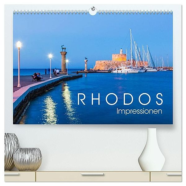 RHODOS Impressionen (hochwertiger Premium Wandkalender 2024 DIN A2 quer), Kunstdruck in Hochglanz, Werner Dieterich
