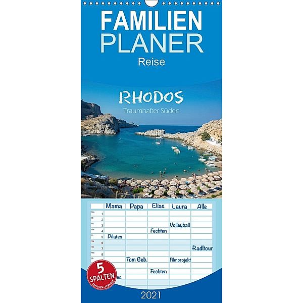 Rhodos - Traumhafter Süden - Familienplaner hoch (Wandkalender 2021 , 21 cm x 45 cm, hoch), Stefanie / Kellmann, Philipp Kellmann