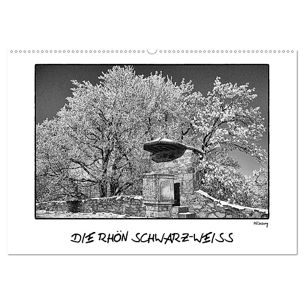 RHÖN SCHWARZ-WEISS (Wandkalender 2024 DIN A2 quer), CALVENDO Monatskalender, Thomas Landsiedel