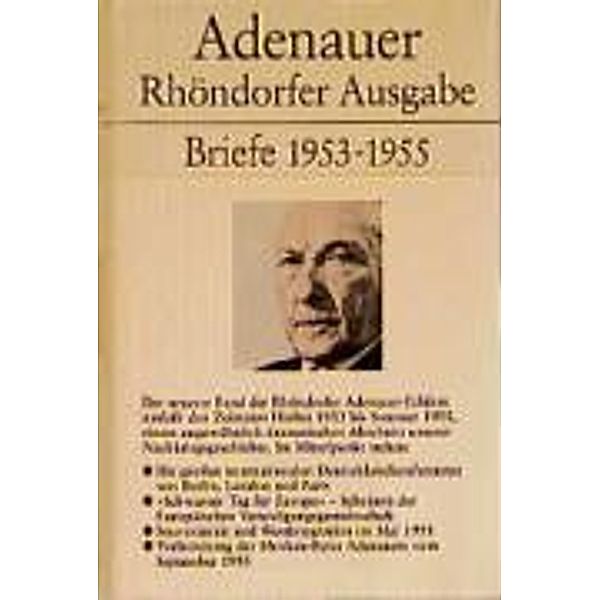 Rhöndorfer Ausgabe, Ln.: Briefe 1953-1955, Konrad Adenauer