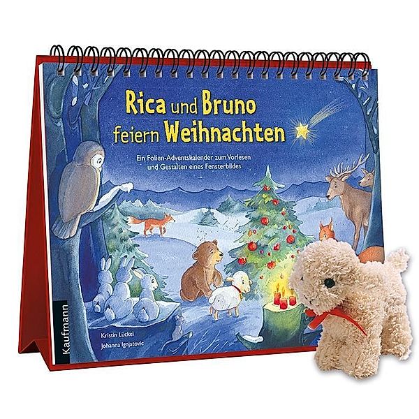 Rica und Bruno feiern Weihnachten, m. Stoffschaf, Kristin Lückel, Johanna Ignjatovic
