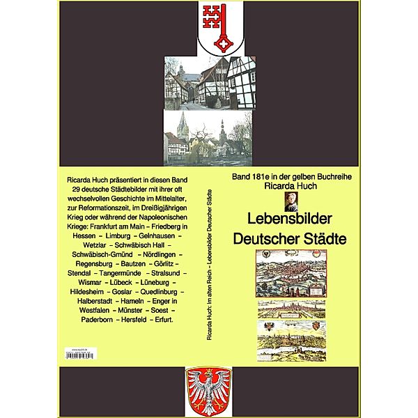 Ricarda Huch: Lebensbilder Deutscher Städte - Teil 1 - Band 181e in der gelben Buchreihe - bei Jürgen Ruszkowski, Ricarda Huch