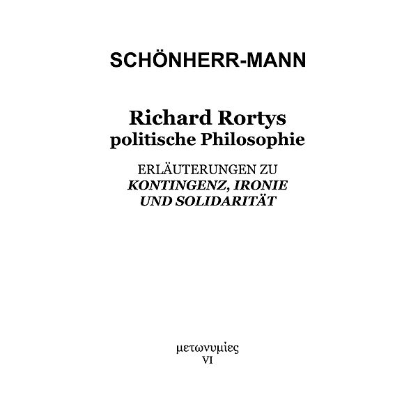 Richard Rortys politische Philosophie, Hans-Martin Schönherr-Mann