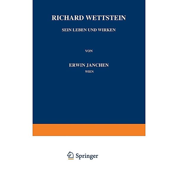 Richard Wettstein, Erwin Janchen
