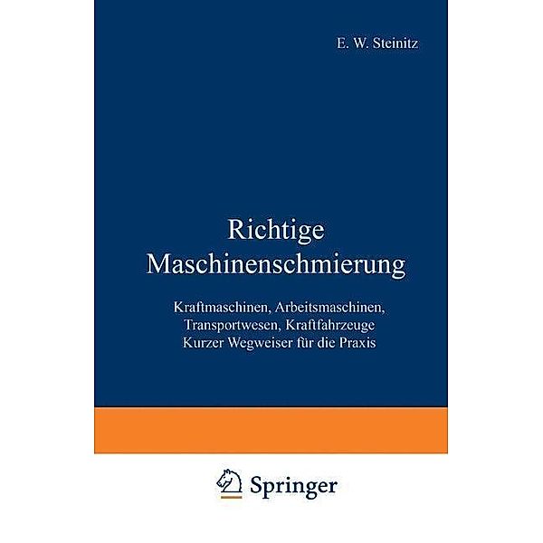 Richtige Maschinenschmierung, E. W. Steinitz