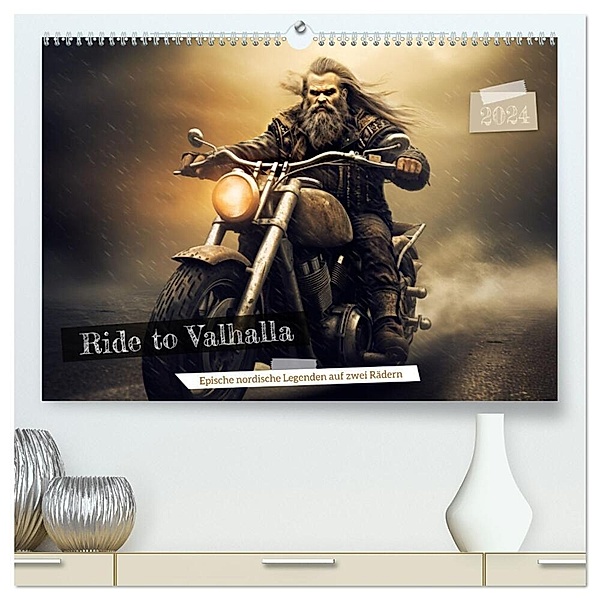Ride to Valhalla (hochwertiger Premium Wandkalender 2024 DIN A2 quer), Kunstdruck in Hochglanz, ©DigitalDreamweaver
