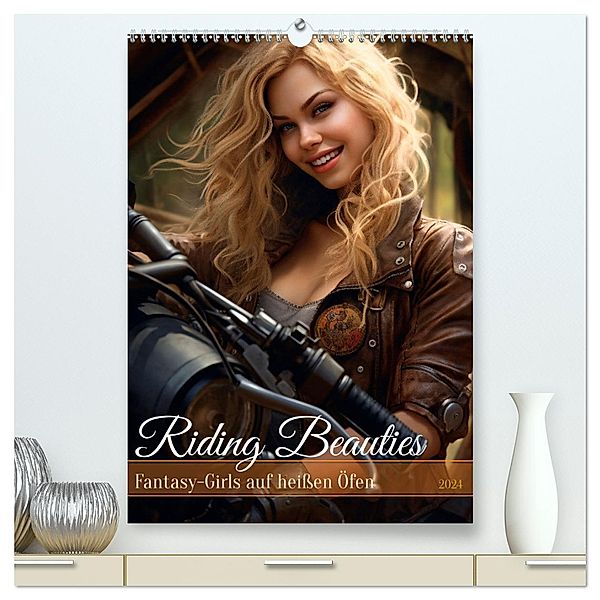 Riding Beauties (hochwertiger Premium Wandkalender 2024 DIN A2 hoch), Kunstdruck in Hochglanz, Calvendo, Heidi Spiegler