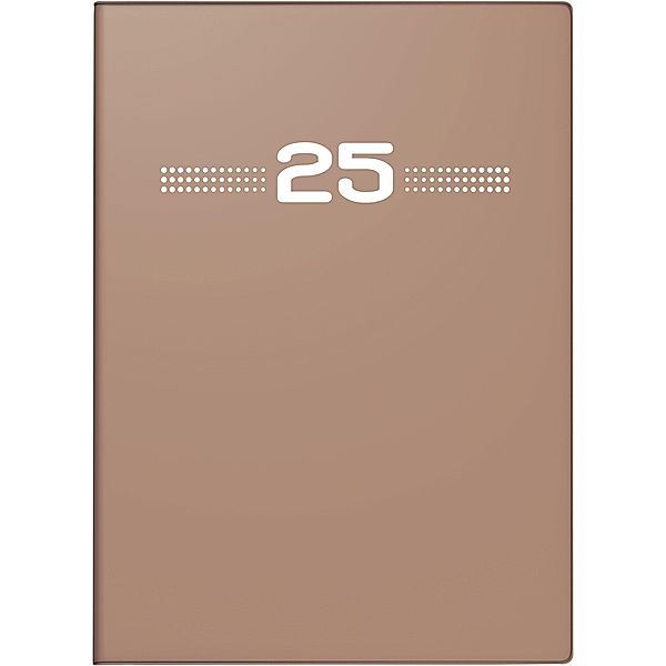 rido/idé 7013202015 Taschenkalender Modell perfect/Technik I (2025)| 2 Seiten = 1 Woche| A6| 144 Seiten| Kunststoff-Einband| caramel