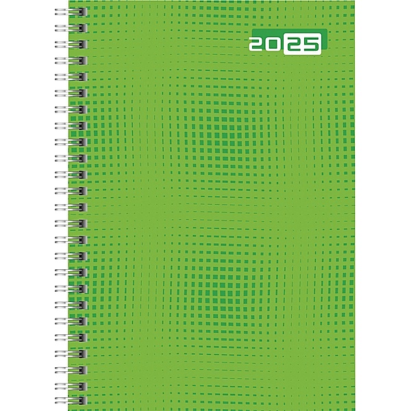 rido/idé 7021007015 Buchkalender Modell futura 2 (2025)| 2 Seiten = 1 Woche| A5| 160 Seiten| Grafik-Einband| grün