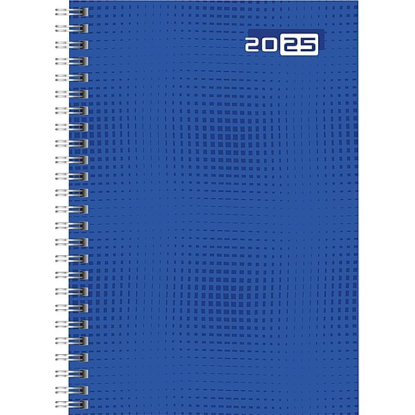 rido/idé 7021007025 Buchkalender Modell futura 2 (2025)| 2 Seiten = 1 Woche| A5| 160 Seiten| Grafik-Einband| blau