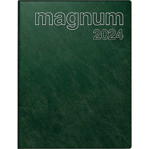 rido/idé 7027042584 Wochenkalender Buchkalender 2024 Modell magnum 2 Seiten = 1 Woche Blattgröße 18,3 x 24 cm Schaumfolien-Einband Catana dunkelgrün