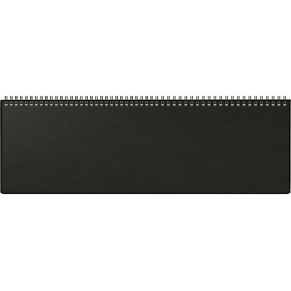 rido/idé 7031642904 Wochenkalender Tischkalender 2024 Modell futura 5 2 Seiten = 1 Woche Blattgröße 42 x 13,7 cm Kunststoff-Einband schwarz