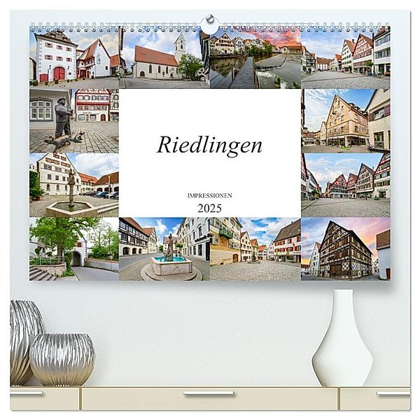 Riedlingen Impressionen (hochwertiger Premium Wandkalender 2025 DIN A2 quer), Kunstdruck in Hochglanz, Calvendo, Dirk Meutzner