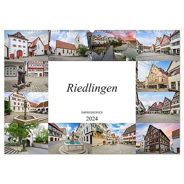 Riedlingen Impressionen (Wandkalender 2024 DIN A2 quer), CALVENDO Monatskalender, Dirk Meutzner