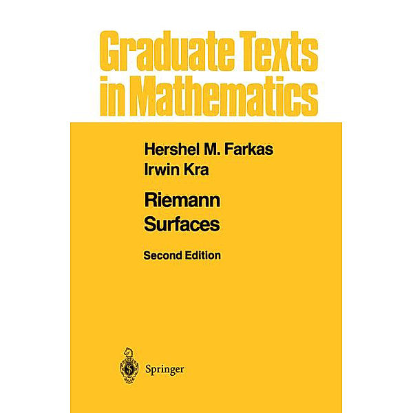 Riemann Surfaces, Hershel M. Farkas, Irwin Kra