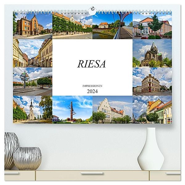 Riesa Impressionen (hochwertiger Premium Wandkalender 2024 DIN A2 quer), Kunstdruck in Hochglanz, Dirk Meutzner