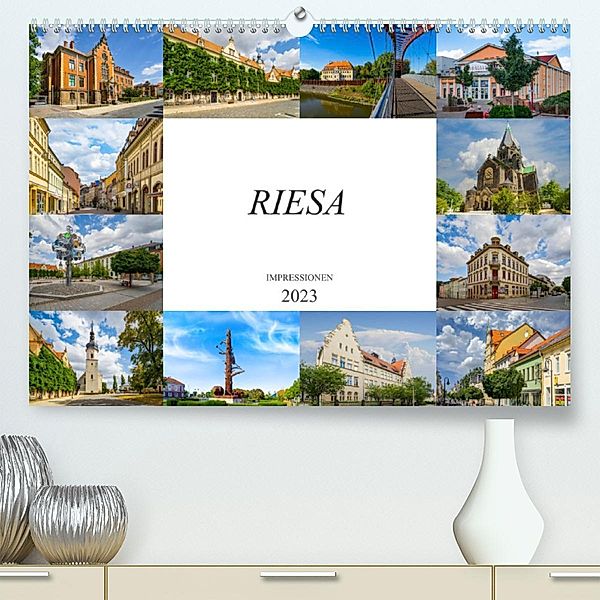 Riesa Impressionen (Premium, hochwertiger DIN A2 Wandkalender 2023, Kunstdruck in Hochglanz), Dirk Meutzner