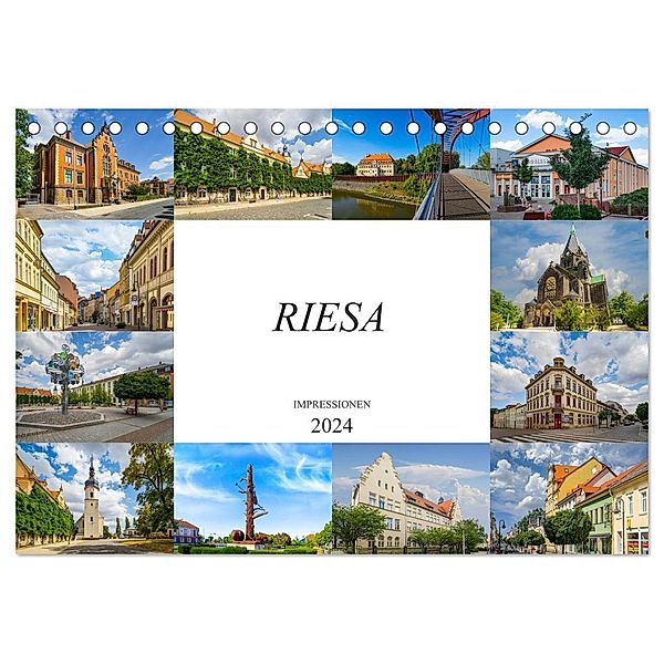 Riesa Impressionen (Tischkalender 2024 DIN A5 quer), CALVENDO Monatskalender, Dirk Meutzner