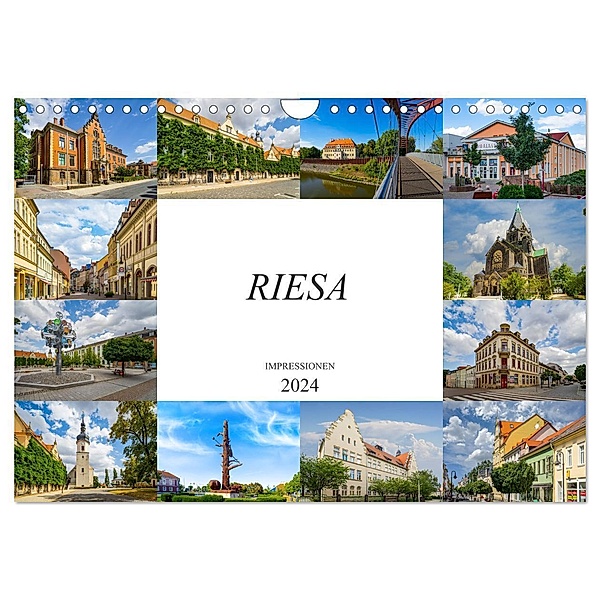 Riesa Impressionen (Wandkalender 2024 DIN A4 quer), CALVENDO Monatskalender, Dirk Meutzner