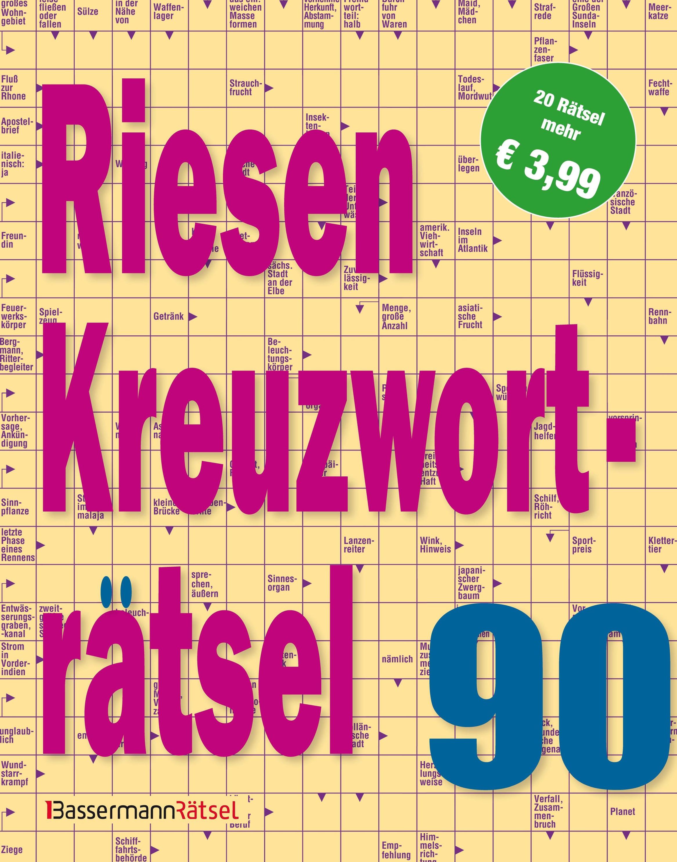 Riesen-Kreuzworträtsel 90 5 Exemplare à 3,99 EUR Buch versandkostenfrei