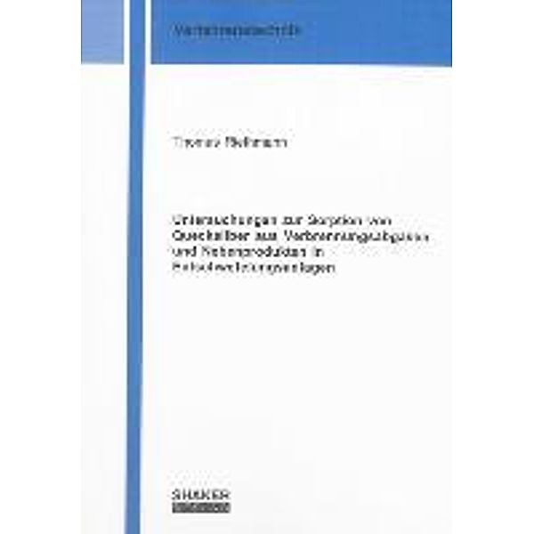 Riethmann, T: Untersuchungen zur Sorption von Quecksilber au, Thomas Riethmann