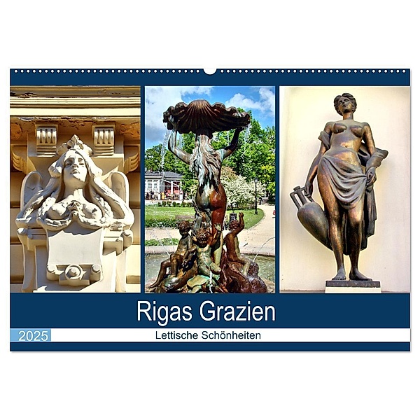 Rigas Grazien - Lettische Schönheiten (Wandkalender 2025 DIN A2 quer), CALVENDO Monatskalender, Calvendo, Henning von Löwis of Menar