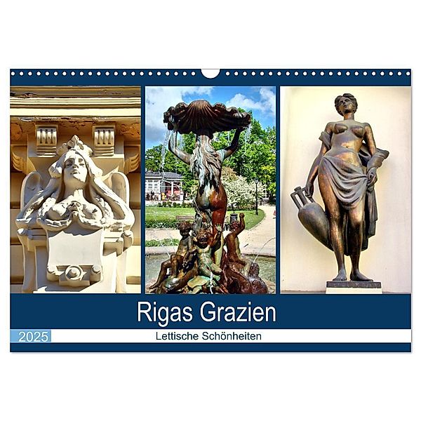 Rigas Grazien - Lettische Schönheiten (Wandkalender 2025 DIN A3 quer), CALVENDO Monatskalender, Calvendo, Henning von Löwis of Menar