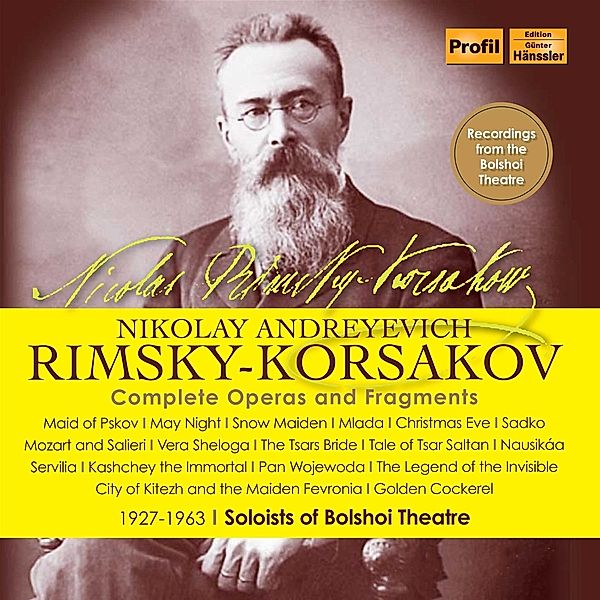 Rimsky Korsakov. Sämtliche Opern 1946-1963 Bolshoi, Diverse Interpreten