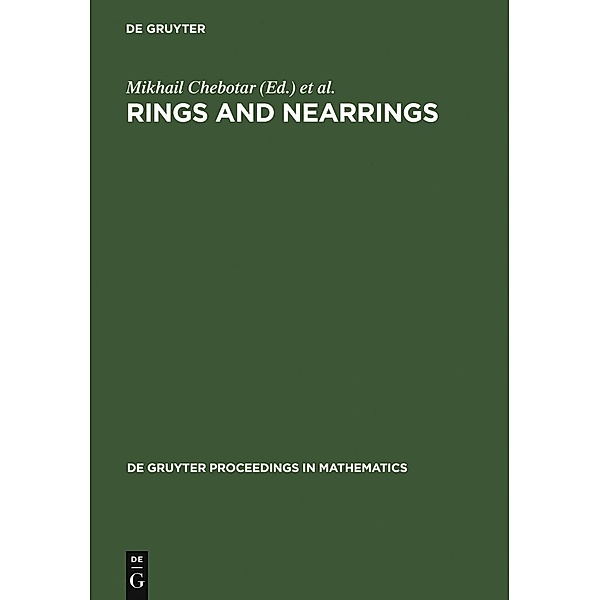 Rings and Nearrings / De Gruyter Proceedings in Mathematics