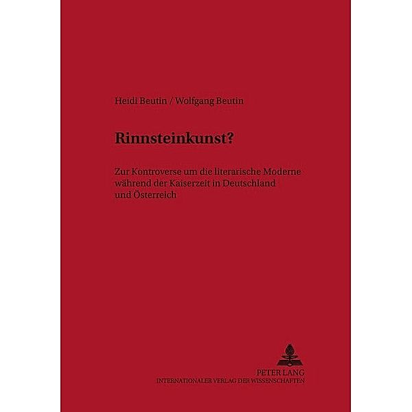 Rinnsteinkunst?, Heidi Beutin, Wolfgang Beutin