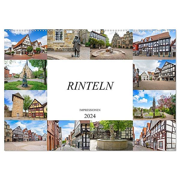 Rinteln Impressionen (Wandkalender 2024 DIN A2 quer), CALVENDO Monatskalender, Dirk Meutzner