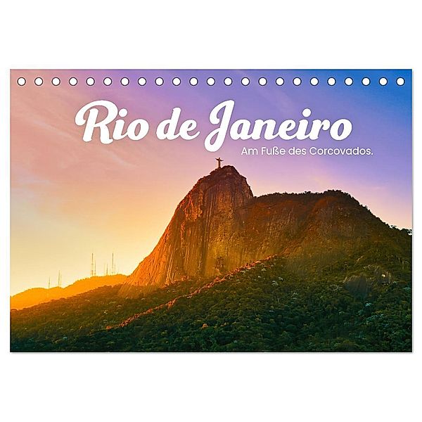 Rio de Janeiro - Am Fusse des Corcovados. (Tischkalender 2024 DIN A5 quer), CALVENDO Monatskalender, SF