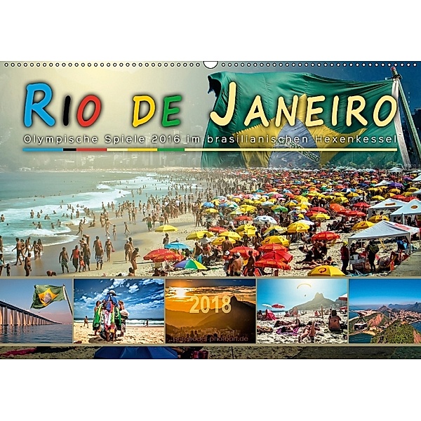Rio de Janeiro, Olympische Spiele 2016 im brasilianischen Hexenkessel (Wandkalender 2018 DIN A2 quer), Peter Roder