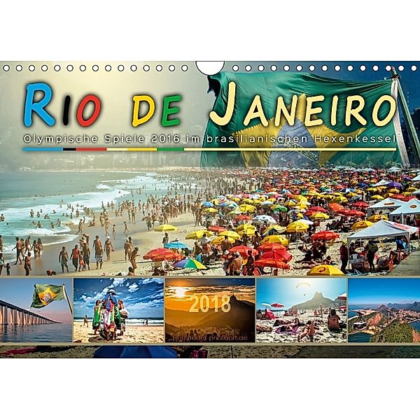 Rio de Janeiro, Olympische Spiele 2016 im brasilianischen Hexenkessel (Wandkalender 2018 DIN A4 quer), Peter Roder