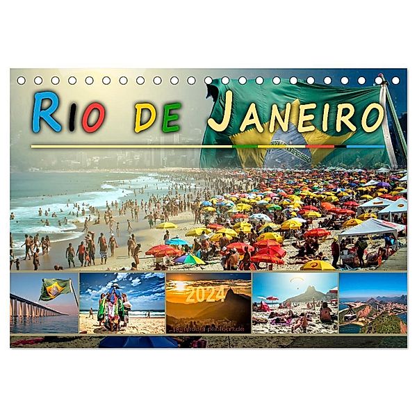 Rio de Janeiro, Stadt des Sonnenscheins (Tischkalender 2024 DIN A5 quer), CALVENDO Monatskalender, Peter Roder