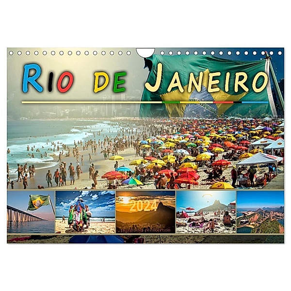 Rio de Janeiro, Stadt des Sonnenscheins (Wandkalender 2024 DIN A4 quer), CALVENDO Monatskalender, Peter Roder