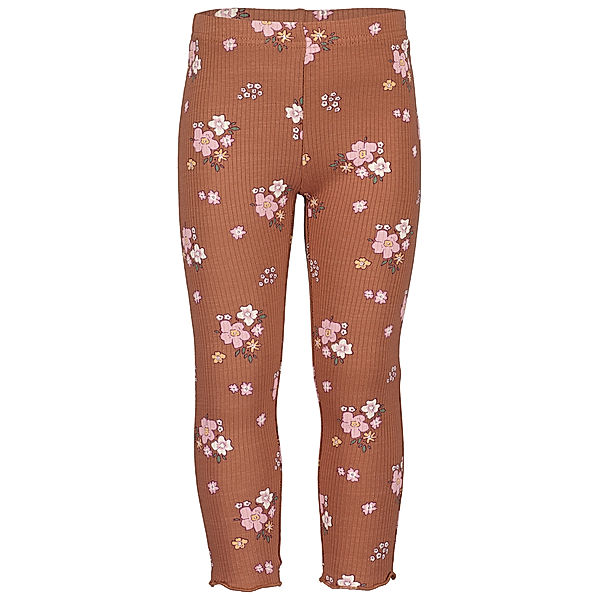 BLUE SEVEN Ripp-Leggings FLORAL in kupfer