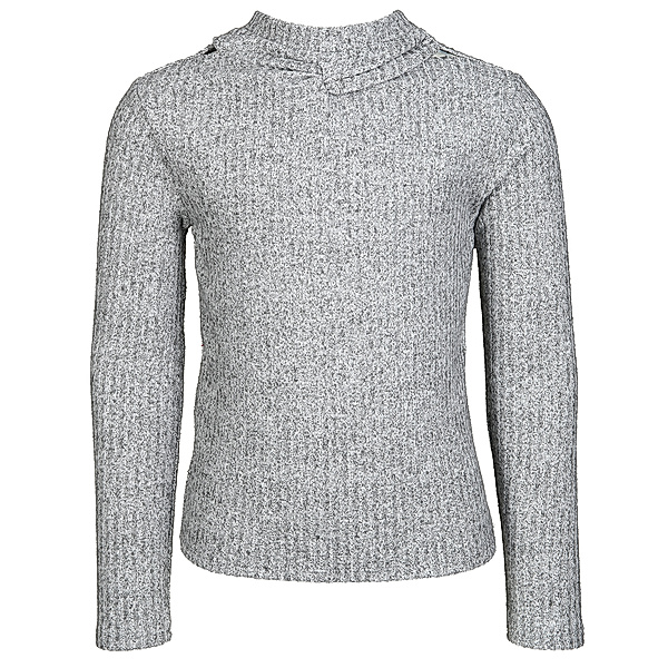 Mayoral Rippstrick-Pullover CUT OUT in grau melange