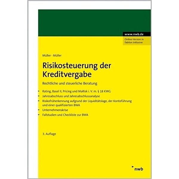 Risikosteuerung der Kreditvergabe, Andreas Müller, Diether Müller