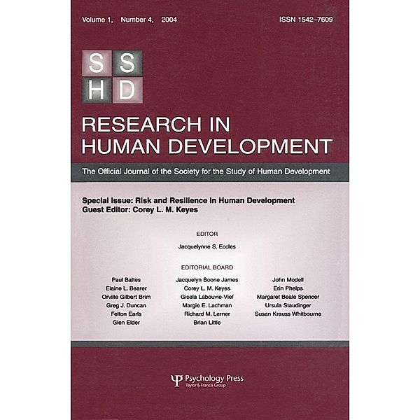 Risk and Resilience in Human Development