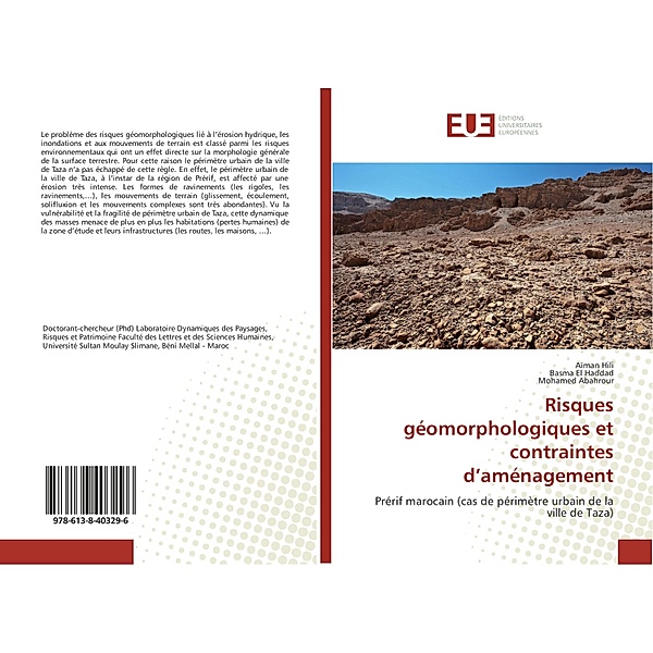 Risques géomorphologiques et contraintes d'aménagement, Aïman Hili, Basma El Haddad, Mohamed Abahrour